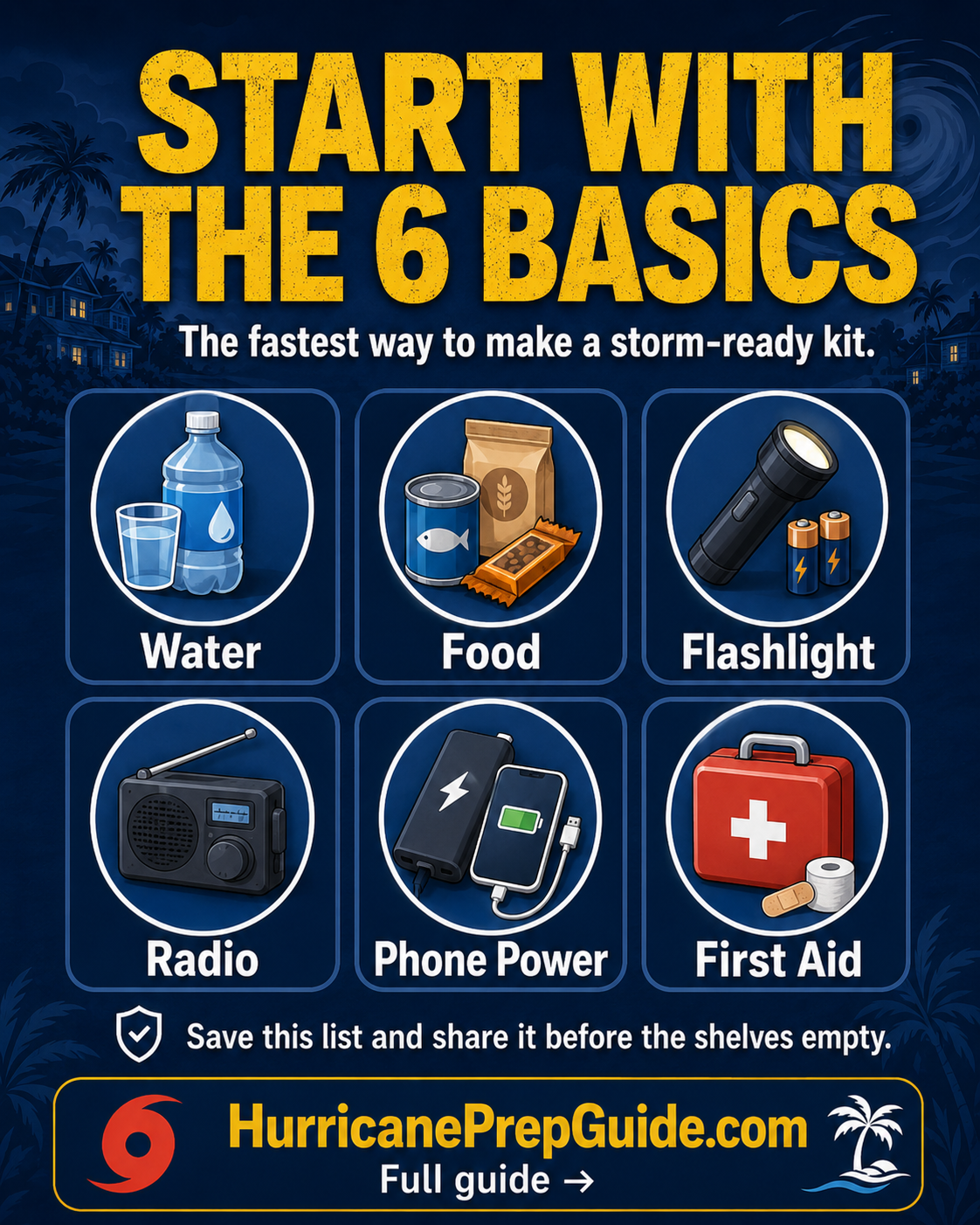 Start with the basics hurricane prep graphic