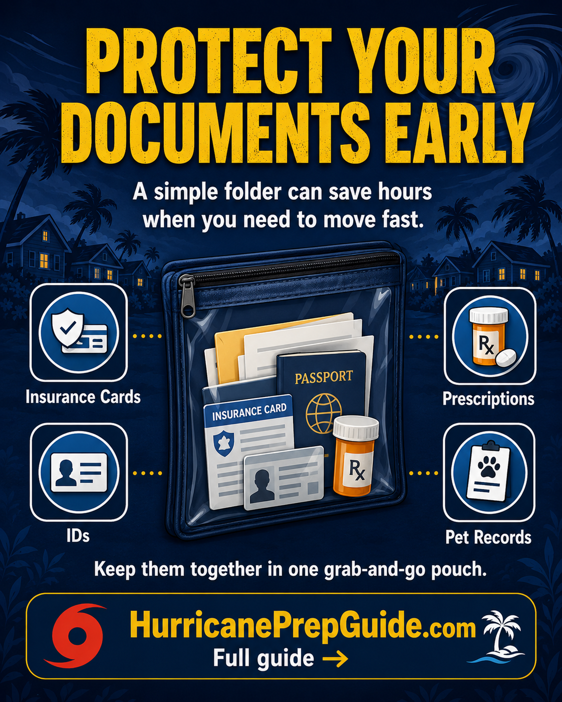 Protect your documents early hurricane graphic